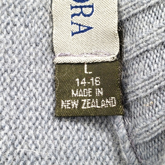 Spring Creek Lambswool Angora Blend White Pearl Button Ugly Christmas Sweater - Picture 8 of 15